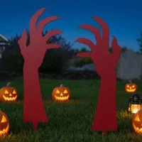 Halloween Zombie-Hände Gartendeko – Gruseliges Krallenhand-Set, 2 Stück 45 cm