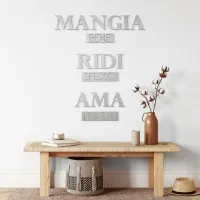 Multiplex wanddecoratie – Mangia bene, Ridi spesso, Ama molto