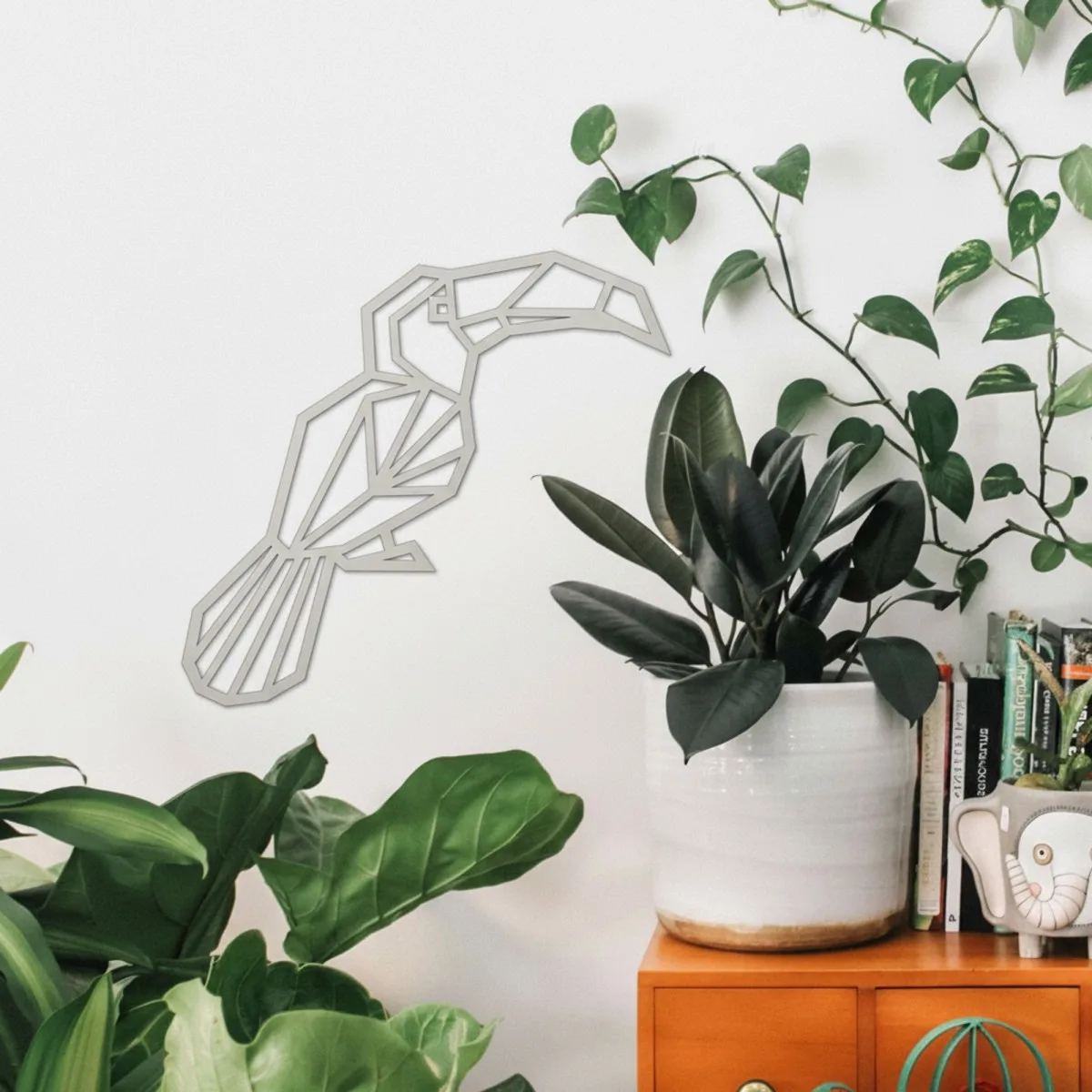 Multiplex wanddecoratie – Origami toekan