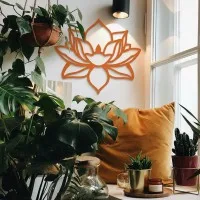 Lotusblüte Wanddekoration – Ajour-Design – Birkenfurnier