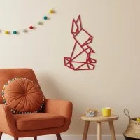 Origami Rabbit – Birch Plywood Wall Decor