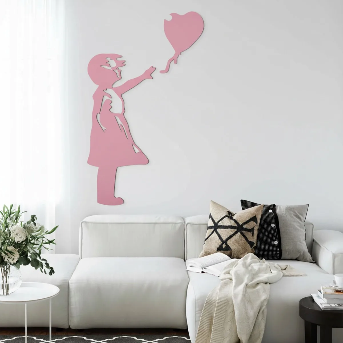 Sperrholz-Wanddeko – Banksy – Das Mädchen mit dem Herzluftballon