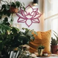 Lotusblüte Wanddekoration – Ajour-Design – Birkenfurnier