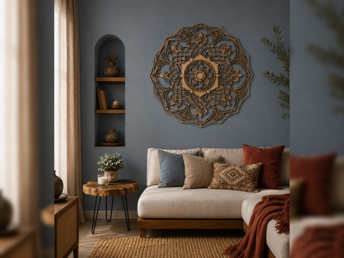 Plywood Mandala Wall Panel