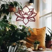 Lotusblüte Wanddekoration – Ajour-Design – Birkenfurnier