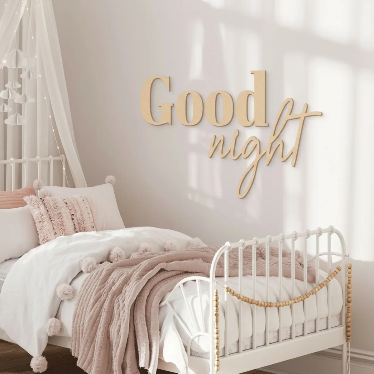 Wandletters Good Night – berken multiplex