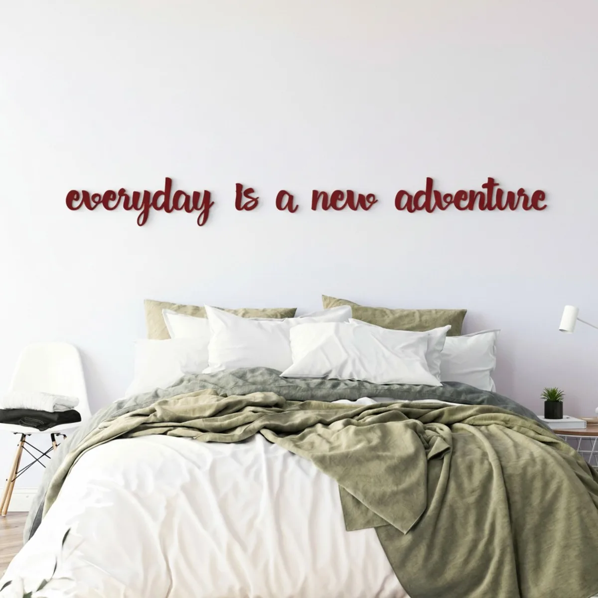 Plywood wall decor – Every day is a new adventure