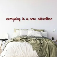 Plywood wall decor – Every day is a new adventure