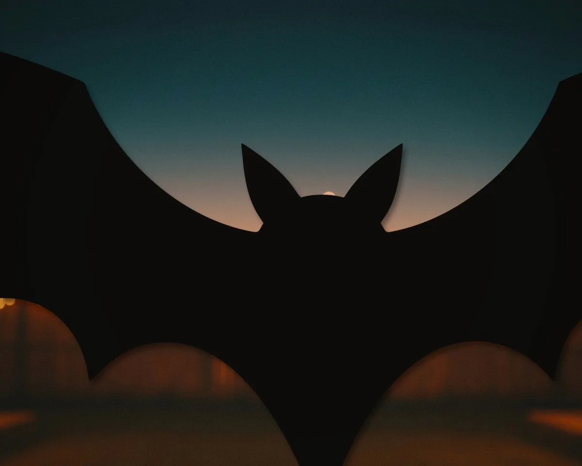 Flying Bat Wall Decor – Wide Wingspan Silhouette – Birch Plywood