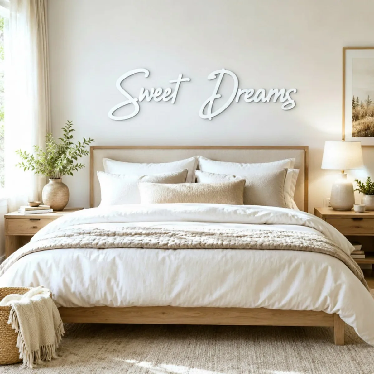 Wandbuchstaben aus Holz – Birken-Sperrholz – „Sweet Dreams“