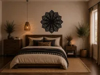 Carved Wooden Mandala Wall Art