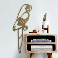 Parrot Wall Decor – Openwork Laser-Cut Birch Plywood