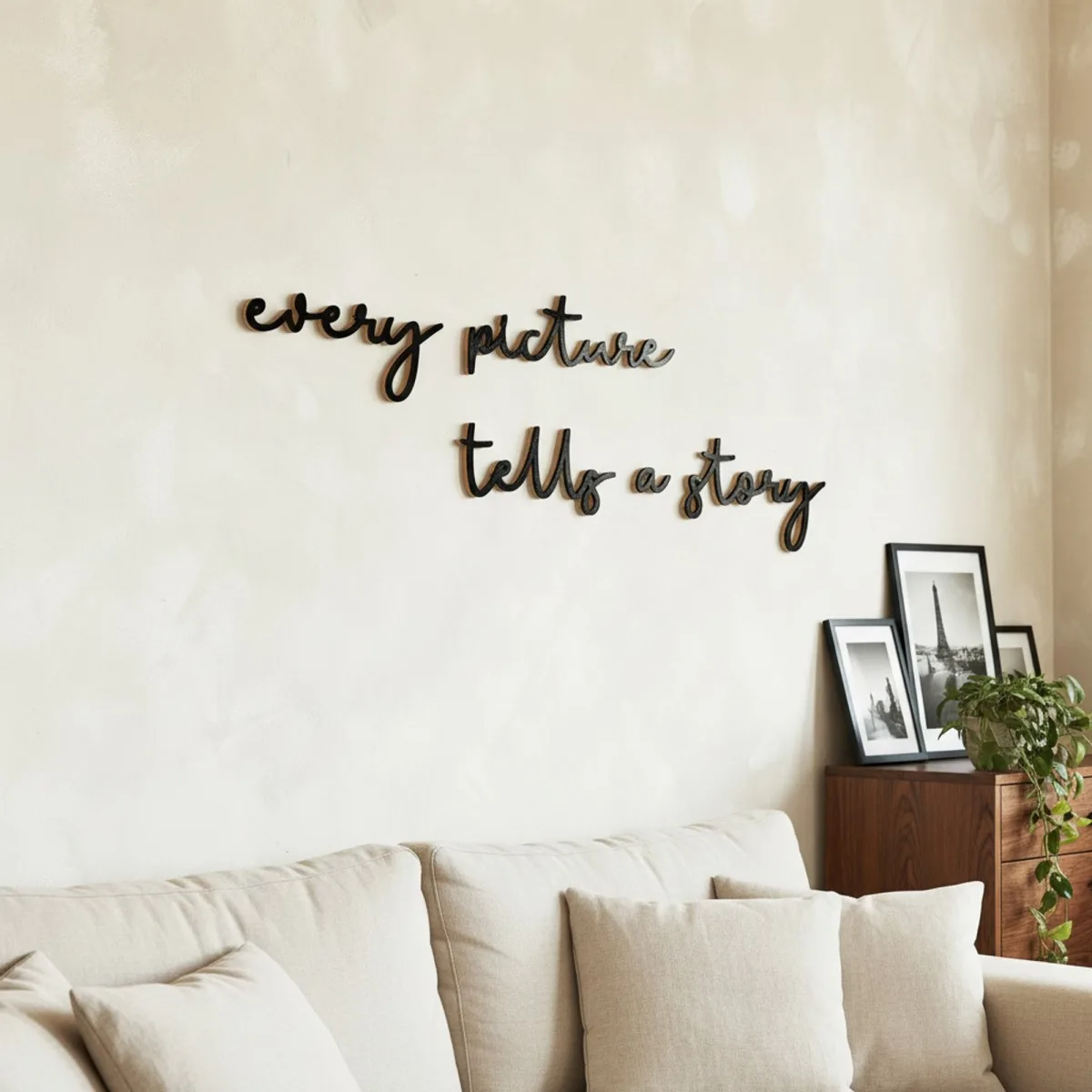 Birch Plywood Quote “Every Picture Tells a Story”