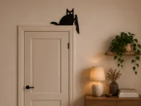 Cat With Knife Door Topper