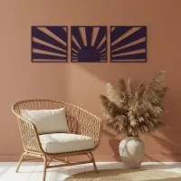 Birch Plywood Wood Decor: Boho Sunset (3-Piece Set)