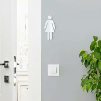 Birch Plywood Restroom Sign — WC Pictogram