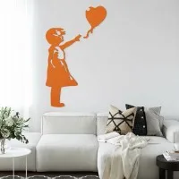 Sperrholz-Wanddeko – Banksy – Das Mädchen mit dem Herzluftballon