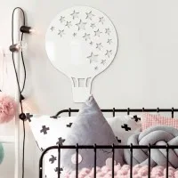 Multiplex wanddecoratie – Heteluchtballon met sterren