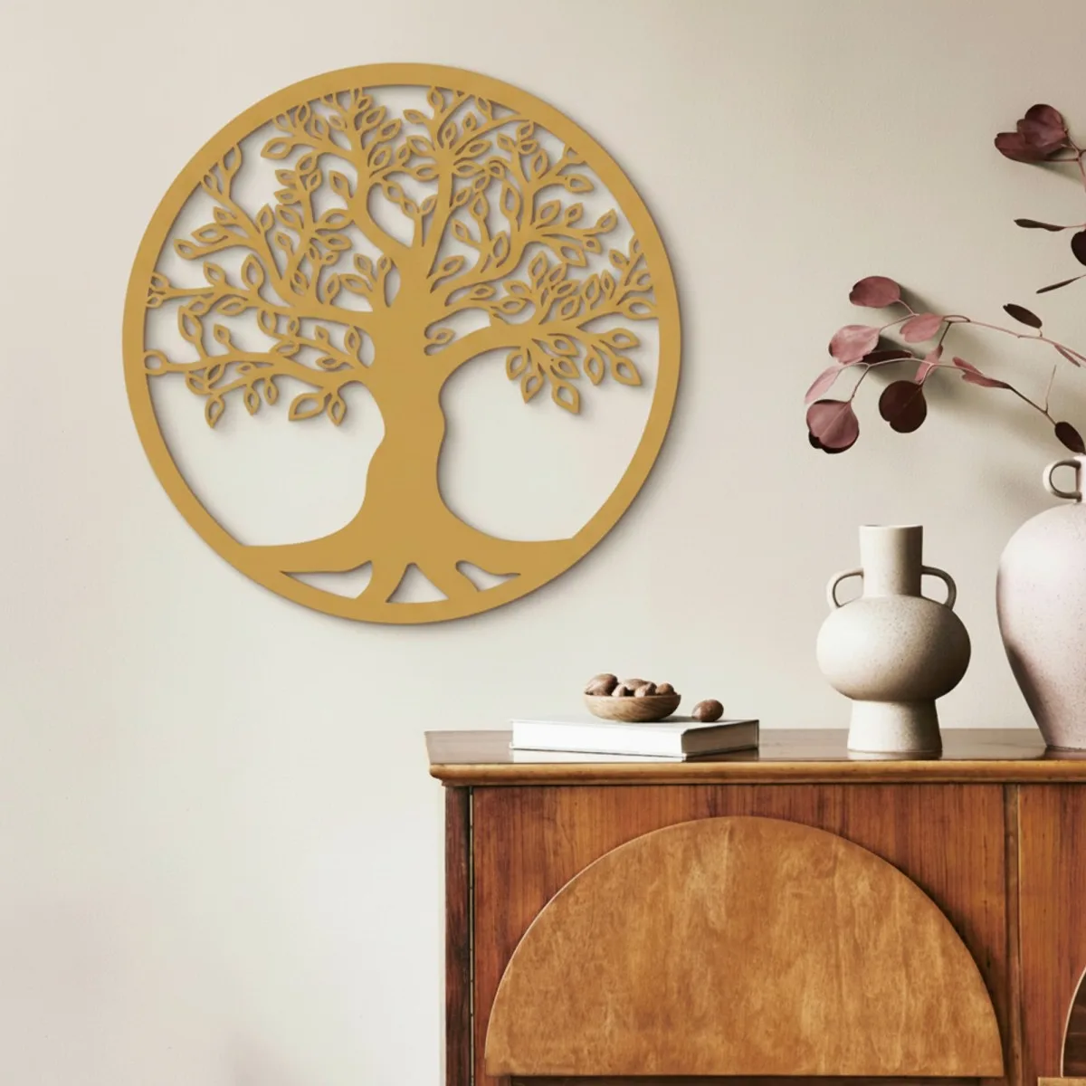 Décoration murale « Arbre de vie » Ø 40 cm – Contreplaqué de bouleau