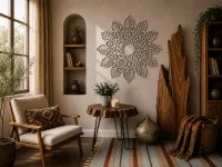 White Wooden Mandala Wall Art