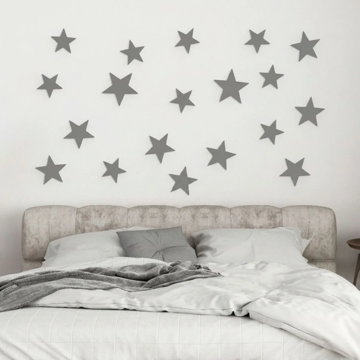 3D Star Decor Set for a Child's Room | Bedroom - Birch Plywood