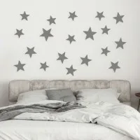 3D Star Decor Set for a Child's Room | Bedroom - Birch Plywood