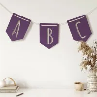 Plywood Letter Pennant – Alphabet Garland, Custom Word