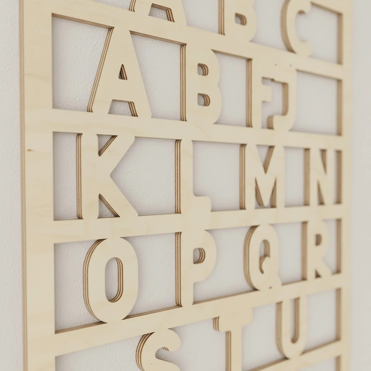 Birch Plywood Alphabet ABC – Nursery Wall Decor