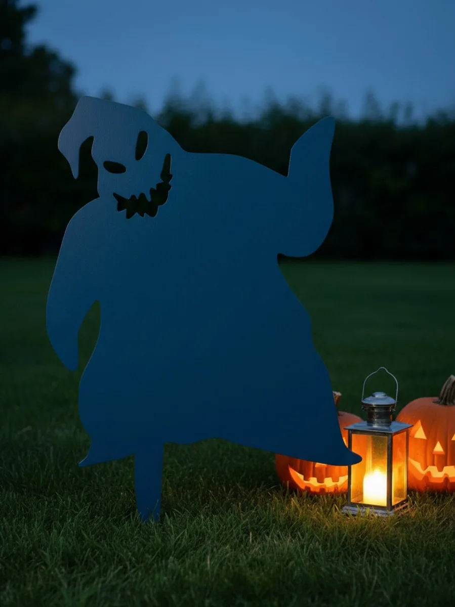 Halloween Geist Monster Gartenset – Gruseliger Grinsgeist 60 cm