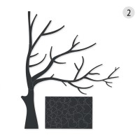 Wooden Wall Decor - Tree with Hearts XXL - 3mm Birch Plywood