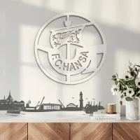 Multiplex decoratie – Logo FC Hansa Rostock – rond Ø38 cm