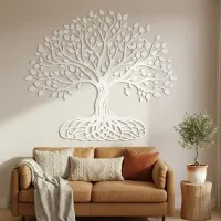 Set de décoration murale en contreplaqué « Arbre de vie » XXL (19 pièces)