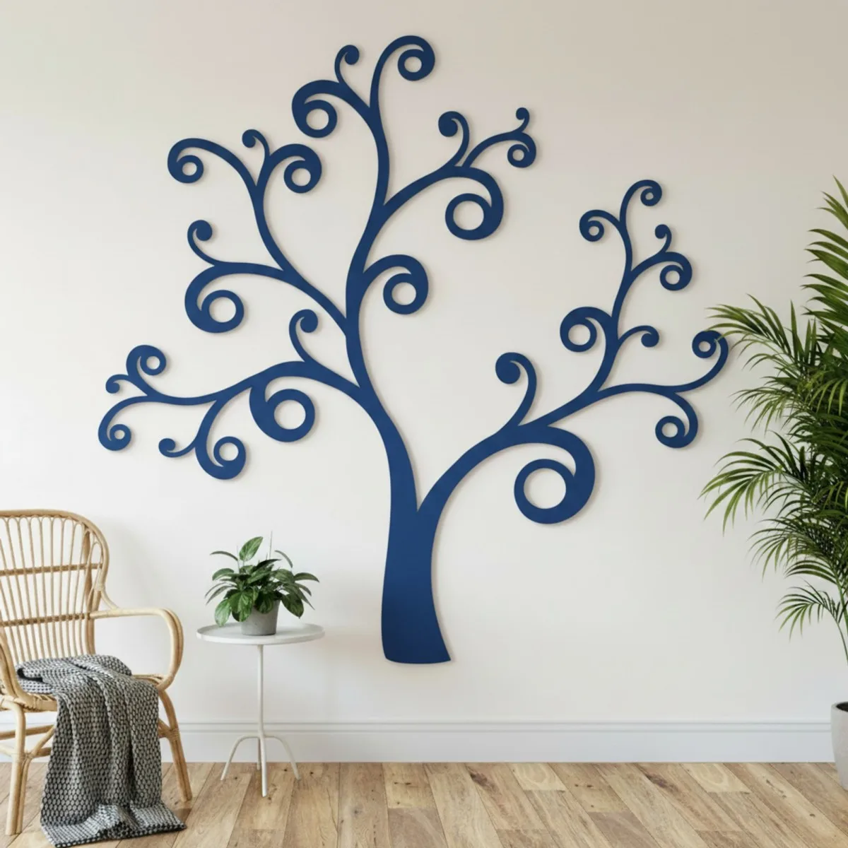 Déco murale en contreplaqué – Arbre courbé (20 parties)