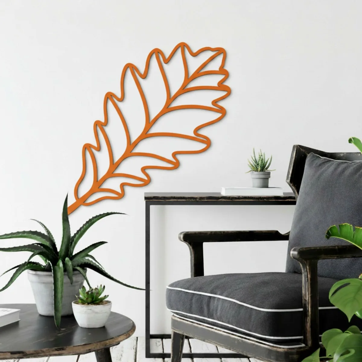 Birch plywood wall decoration - Oak leaf