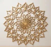 Carved Wall Mandala Lotus