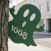 Halloween Frecher Geist Gartendeko – Lässiges BOO-Schild mit Stinkefinger 60 cm