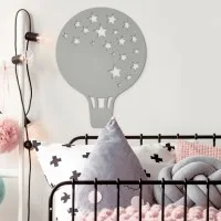 Multiplex wanddecoratie – Heteluchtballon met sterren