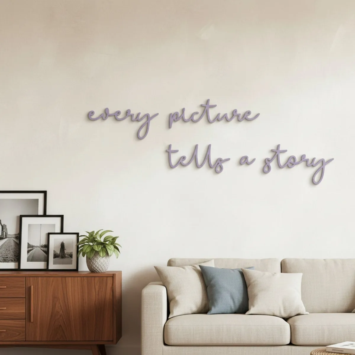 Birch Plywood Quote “Every Picture Tells a Story”