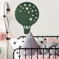 Multiplex wanddecoratie – Heteluchtballon met sterren