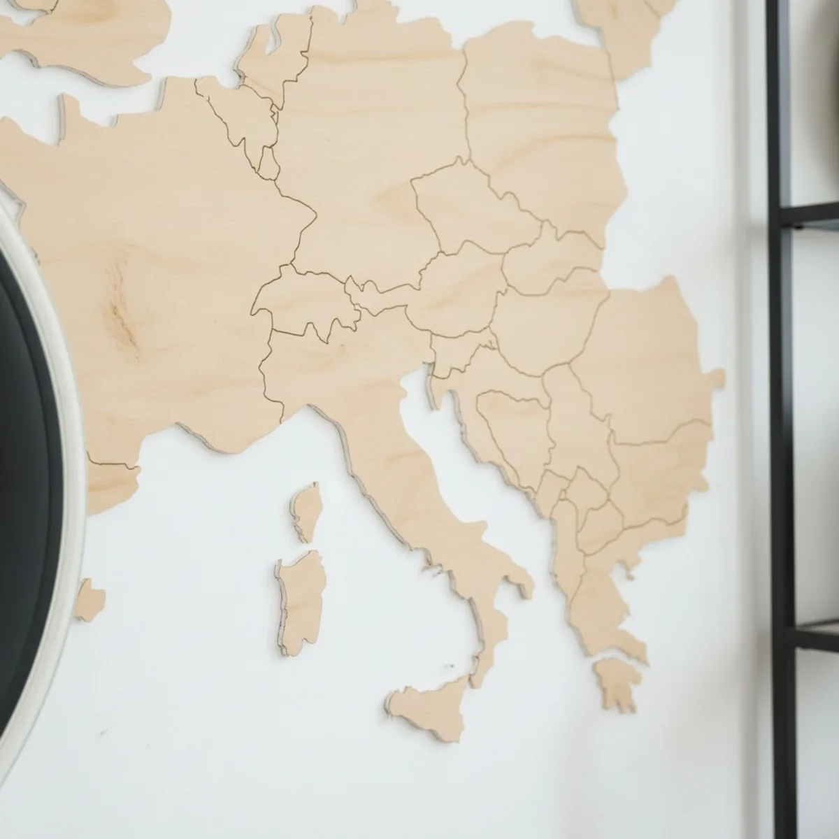 Wooden Map of Europe Wall Decor – Birch Plywood