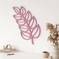 Blad wanddecoratie van berken multiplex – botanische laserdecoratie, 60 x 34 cm