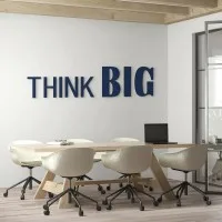 Citation « Think Big » en contreplaqué de bouleau