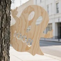 Halloween Frecher Geist Gartendeko – Lässiges BOO-Schild mit Stinkefinger 60 cm