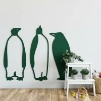 Décoration en bois - Pingouin (3 pièces) - Contreplaqué de bouleau