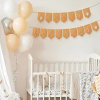 Décoration en bois - Guirlande Happy Birthday - Contreplaqué de bouleau