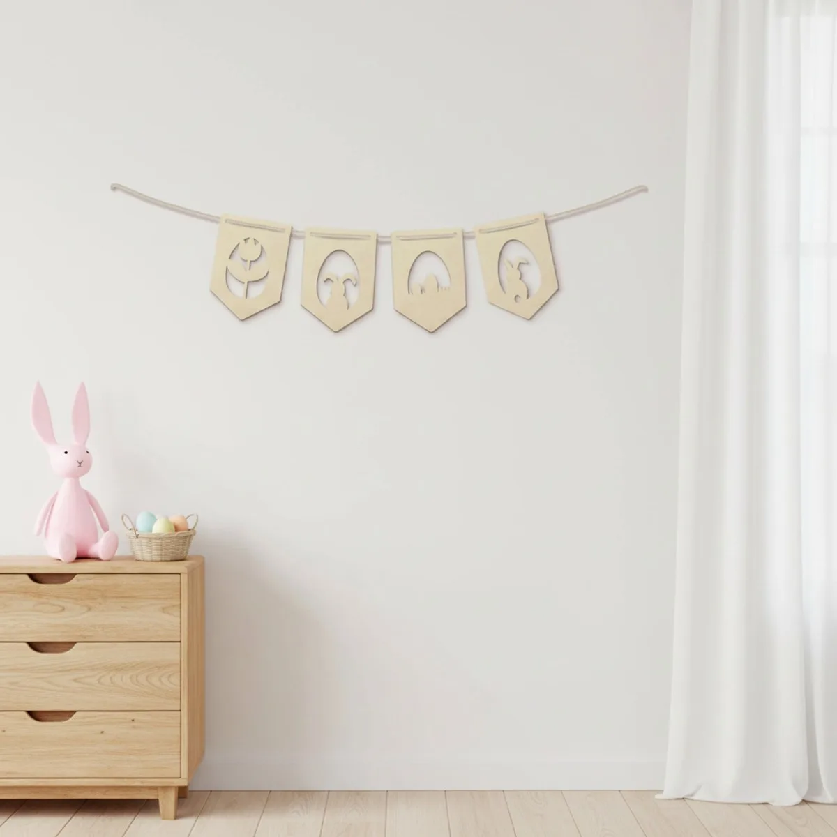 Easter Garland in Birch Plywood (4 Parts)