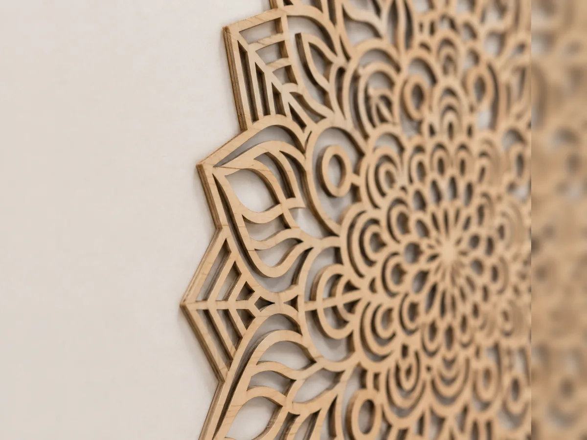 Wooden Mandala Laser-Cut