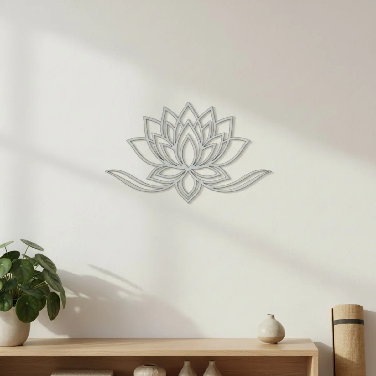 Yoga Lotus Flower Birch Plywood Wall Decor