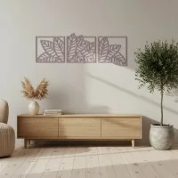 Leaf Set (3 pieces) – Birch Plywood Botanical Wall Decor