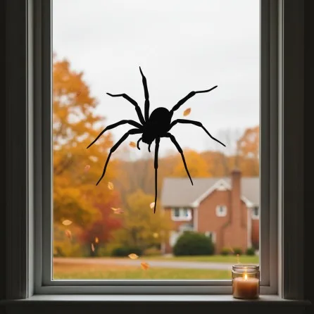 Araignée large déco murale – araignée d'Halloween aux longues pattes – contreplaqué de bouleau